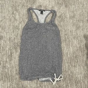 Gray razor back tank top